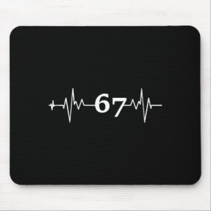 Lustiges 67 Six Seven Meme Grafik T-Shirt Coole Ki Mousepad