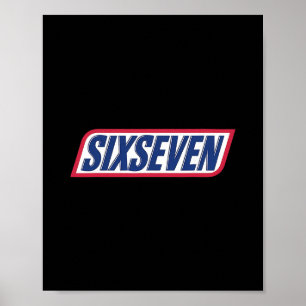 Lustiges 67 Six Seven Meme T-Shirt für Humorliebha Poster