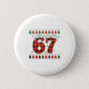 Lustiges 67 Six Seven Squad Meme Weihnachten Hässl Button