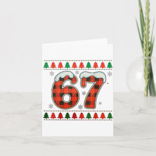 Lustiges 67 Six Seven Squad Meme Weihnachten Hässl Karte