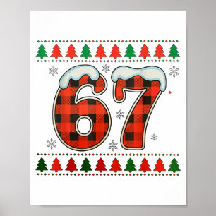 Lustiges 67 Six Seven Squad Meme Weihnachten Hässl Poster