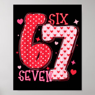 Lustiges 67 Valentins 6 7 Meme Paar E Matching Poster