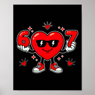 Lustiges 67 Valentinstag Dabbing Herz Liebe 67 Mem Poster