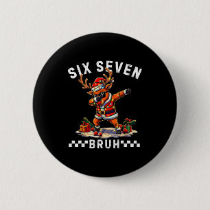 Lustiges 67 Weihnachten Six Seven Meme Dabbing Ren Button