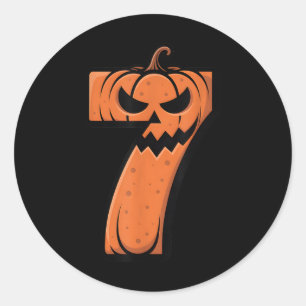 Lustiges 6 7 Halloween-Kosten-Meme 67 Halloween  Runder Aufkleber