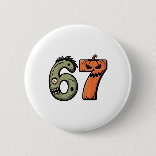 Lustiges 6 7 Halloween-Kostüm Meme 67 Halloween _2 Button (Vorderseite)