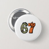 Lustiges 6 7 Halloween-Kostüm Meme 67 Halloween _2 Button (Vorne & Hinten)
