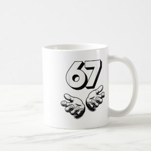 Lustiges 6 7 Meme Gen Alpha Gen Z Slang Sechs Sieb Kaffeetasse