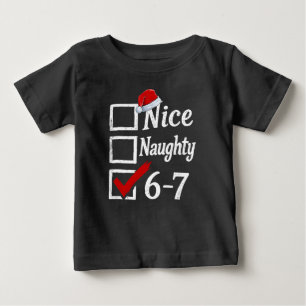 Lustiges 6-7 Meme Schön Unanständig 67 Weihnachten Baby T-shirt