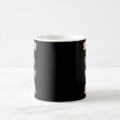 Lustiges 6 7 Meme sechs sieben Hase Leopard Bogen Kaffeetasse (Mittel)