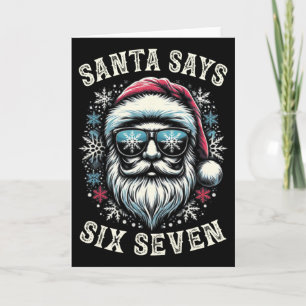 Lustiges 6-7 Meme Weihnachten Santa Sechs Sieben G Karte