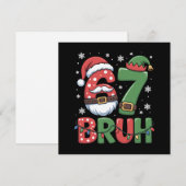 Lustiges 6 7 Sechs Sieben Bruh-Meme Weihnachten Sa (Vorne/Hinten)