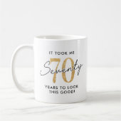 Lustiges 70. Geburtstagsgeschenk Kaffeetasse (Links)