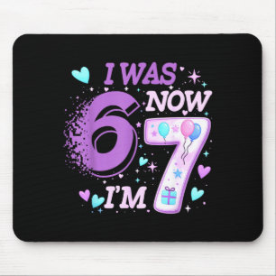Lustiges 7. Geburtstagskind ich war 6 ich bin 7 se Mousepad