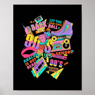 Lustiges 90er-Themen-Outfit Vintage Retro-90er-Gra Poster