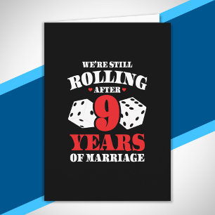 Lustiges 9. Hochzeitstag Paare seit 9 Jahren verhe Karte