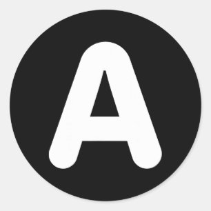 Lustiges A-Buchstaben-Halloween-Kostüm für Gruppen Runder Aufkleber