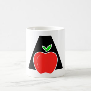 Lustiges A für Apfel  Kaffeetasse