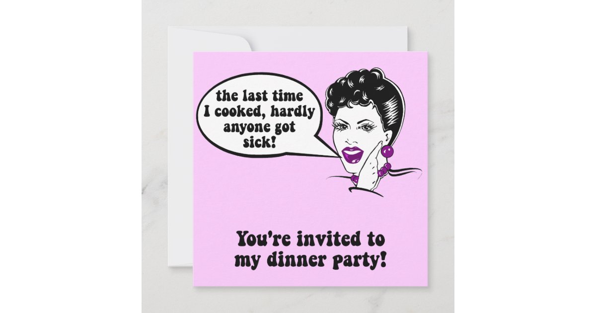 Lustiges AbendessenParty Einladung Zazzle.de