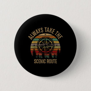 Lustiges Abenteuer Immer Die Landschaftsroute Wand Button