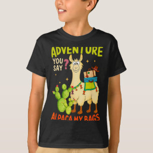 Lustiges Abenteuer sagst du Alpaka meine Taschen L T-Shirt
