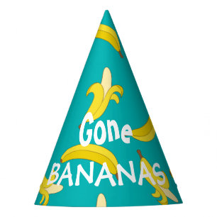 Lustiges abgezogenes Bananenmuster Partyhütchen