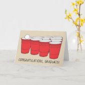 Lustiges Abschluss-Bier Pong "Touch - und - gehen Karte (Gelbe Blume)