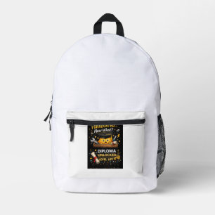 Lustiges Abschluss-Shirt – Ich habe abgeschlossen, Bedruckter Rucksack