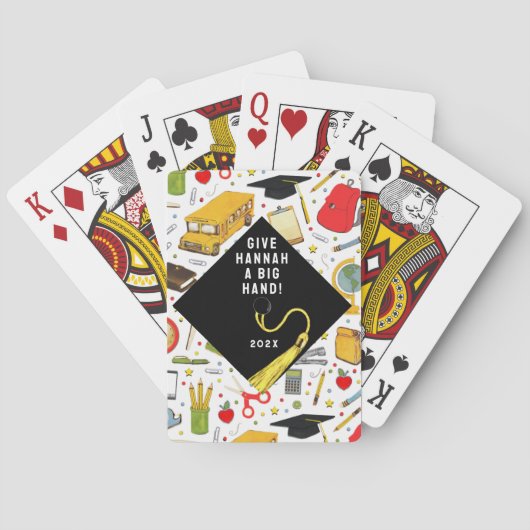 Lustiges Abschlussgeschenk Spielkarten (Rückseite)