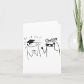 Lustiges Absolventen-ChatGPT-Doodle-Feier-Design Karte (Vorderseite)