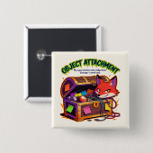 Lustiges ADHD Autism Meme-Geschenk Objekt-Anhängli Button (Vorne & Hinten)