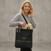 Lustiges ADHD-Luxus-Monogramm – Eleganter benutzer Tasche
