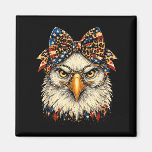 Lustiges Adlergesicht Brille Bandana Leopard Egale Magnet