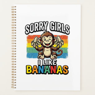 Lustiges Affen-Banane-Vintage-Stich-Shirt-Design Planer