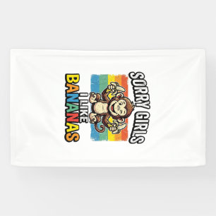 Lustiges Affen-Banane-Vintage-Stickerei-Shirt-Desi Banner