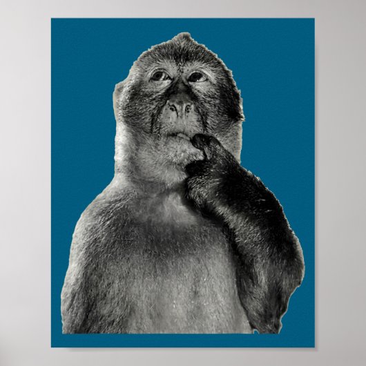 Lustiges Affen-Meme mit Retro-Odore-Humor-Kunststi Poster (Vorne)