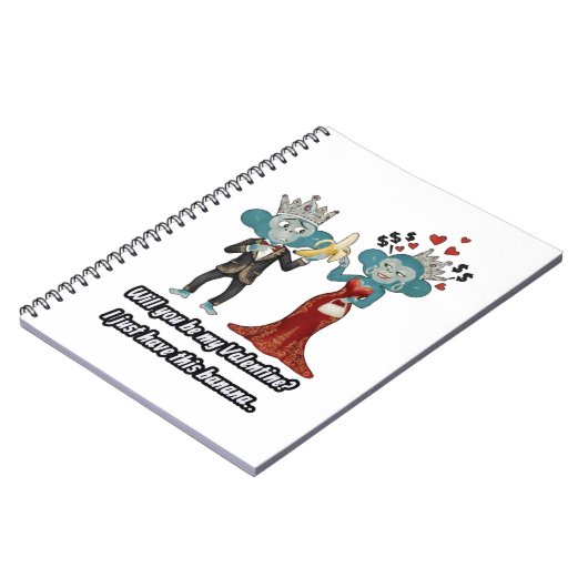 Lustiges Affen-Paar Valentinstag T-Shirt Notizblock (Linke Seite)