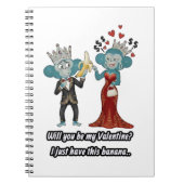 Lustiges Affen-Paar Valentinstag T-Shirt Notizblock (Vorderseite)