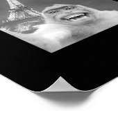 Lustiges Affen-Selfie Eiffelturm in Paris Männer F Poster (Ecke)