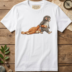 Lustiges Affenschlag-Grafik-T-Shirt Cartoon-Affe-T T-Shirt