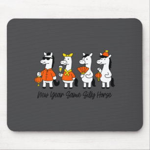 Lustiges Albernes Pferd Lunar Neujahr Chinesische Mousepad