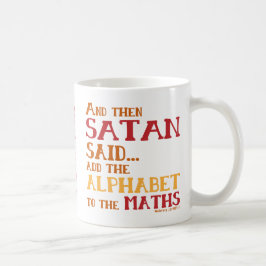 Lustiges Algebra-Alphabet-Mathe Kaffeetasse