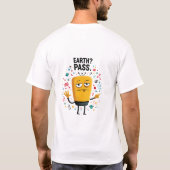 Lustiges Alien-Charakter-Geschenk mit Erde-Pass T-Shirt (Rückseite)