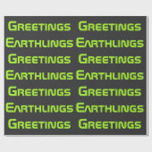 Lustiges Alien-Gruß-Verpackungspapier  Geschenkpapier (Flach)