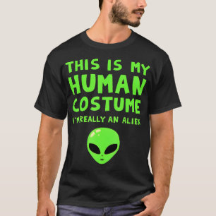 Lustiges Alien-Menschen-Kostüm T-Shirt