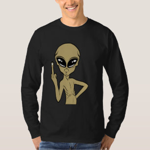 Lustiges Alien-Mittelfinger-Stinkfinger-T-Shirt Gi T-Shirt