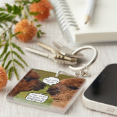 Lustiges Alpaka Alpacalypse Entwerfen Schlüsselanhänger (Vorderseite rechts)