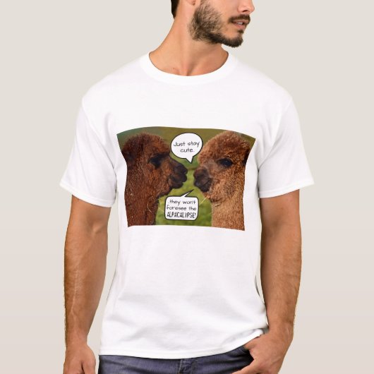 Lustiges Alpaka Alpacalypse Entwerfen T-Shirt (Vorderseite)