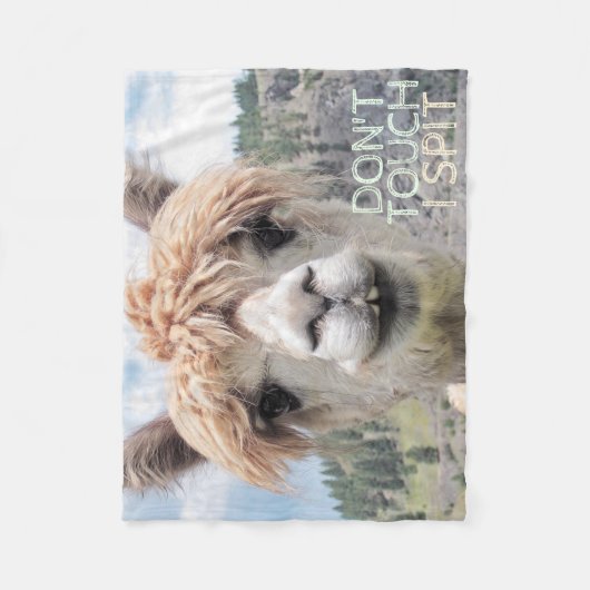 Lustiges Alpaka-Lama tun nicht Touch, die ich Fleecedecke (Vorderseite)