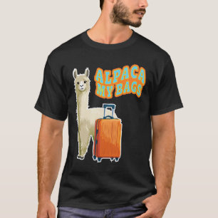Lustiges Alpaka Mein Bygs Reise Flugbegleiter Kreu T-Shirt